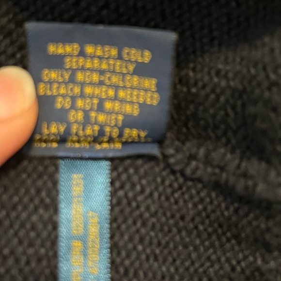 Polo by Ralph Lauren Men's dark navy quarter zip sweater size x-large - Picture 2 of 6